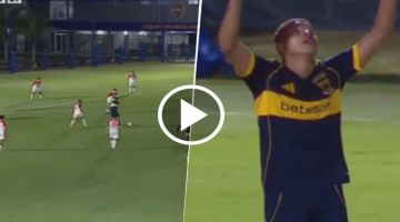 VIDEO | El golazo de Leonel Flores en la Reserva de Boca, con Úbeda en la platea